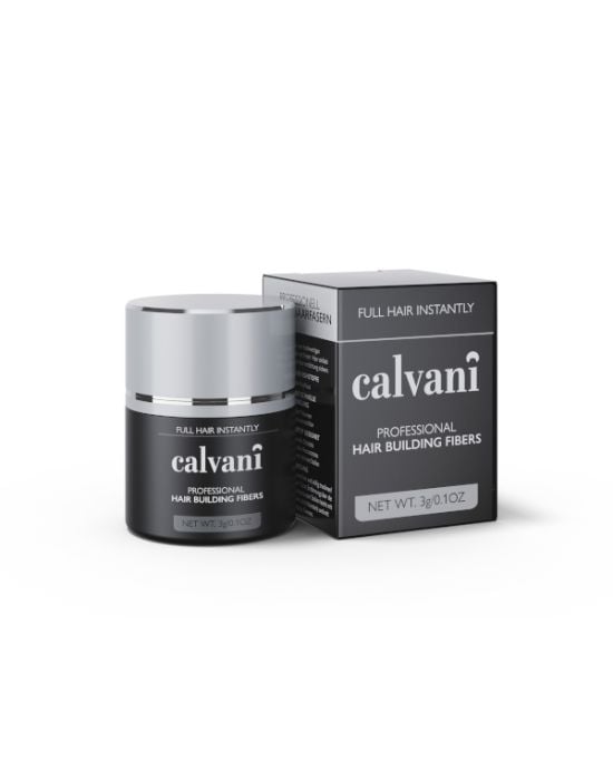 Calvani Hair Building Fibers Σκόνη Πύκνωσης Black (Μαύρο) 3gr