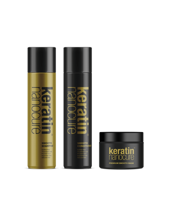 Keratin Nanocure® Smooth Shampoo & Conditioner 500ml + Mask 250ml