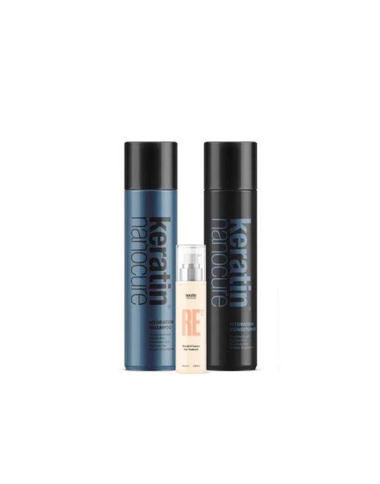 Keratin Nanocure® Hydration Shampoo & Conditioner 500ml + Hair Treatment 100ml