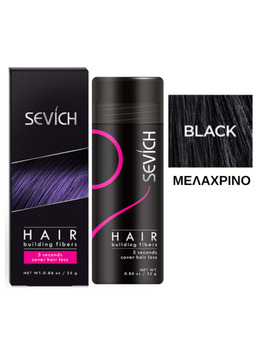 Sevich Hair Building Fibers Black 25gr