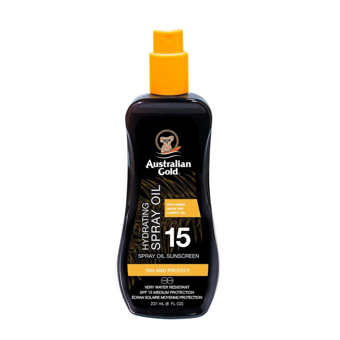 Australian Gold SPF 15 Spray Oil Sunscreen with Carrot 237ml