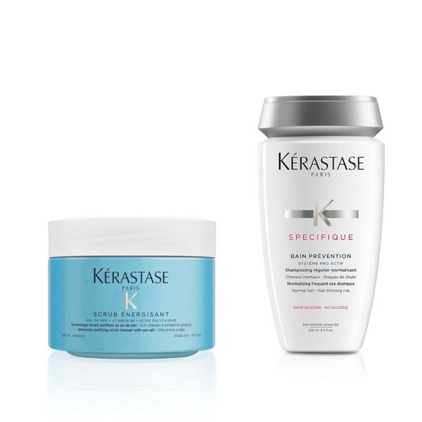 Kérastase Hair Spa at Home - Σετ Κατά της Τριχόπτωσης & Πιτυρίδας (Fusio Scrub Energisant 250ml, Specifique Bain Prevention 250ml)