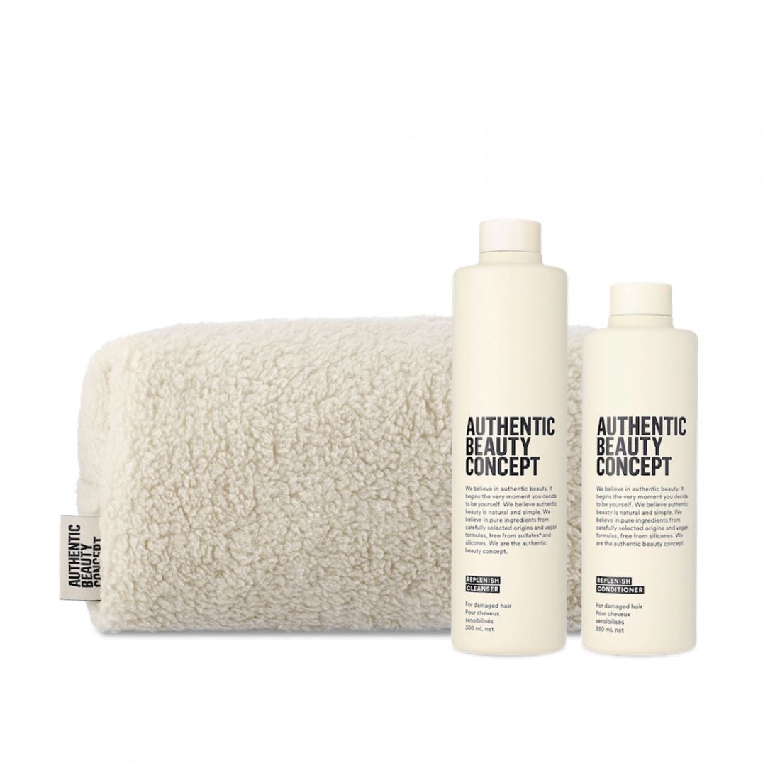 Authentic Beauty Concept Replenish Xmas Bag (Shampoo 300ml, Conditioner 250ml, FREE Pouch)