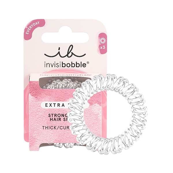 Invisibobble Extra Hold Crystal Clear Thick/Curly Hair (3τμχ)