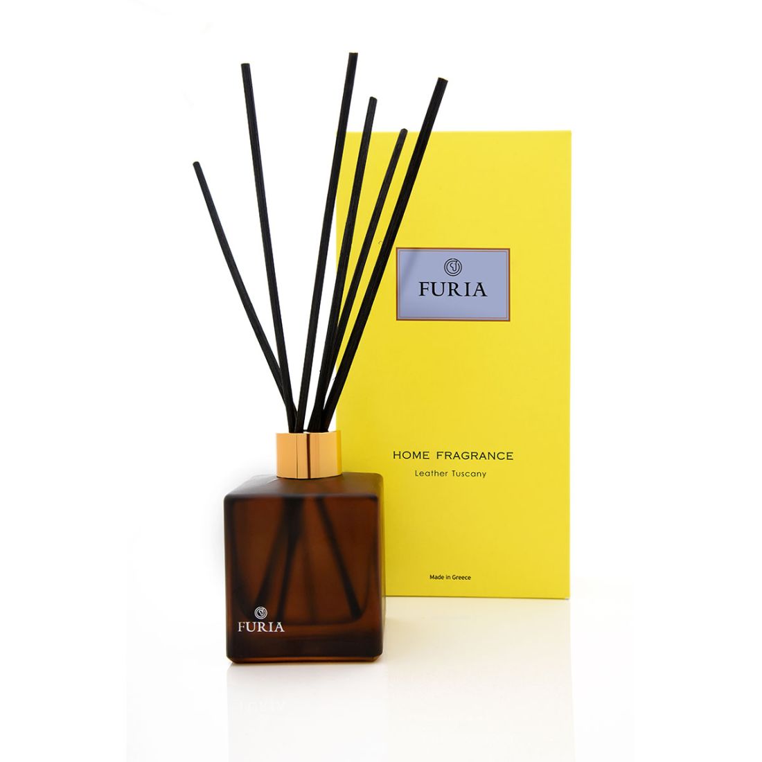 Furia Tuscany Leather Reed Diffuser With Sticks