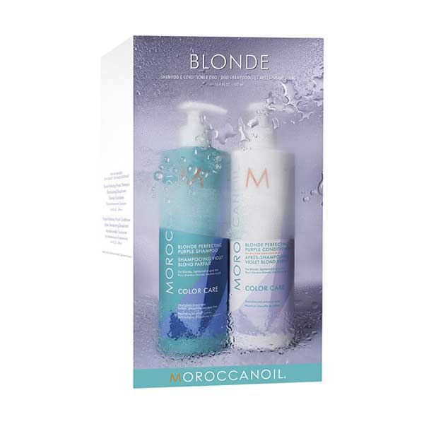 Moroccanoil Blonde Perfecting Duo (Shampoo 500ml, Conditioner 500ml)
