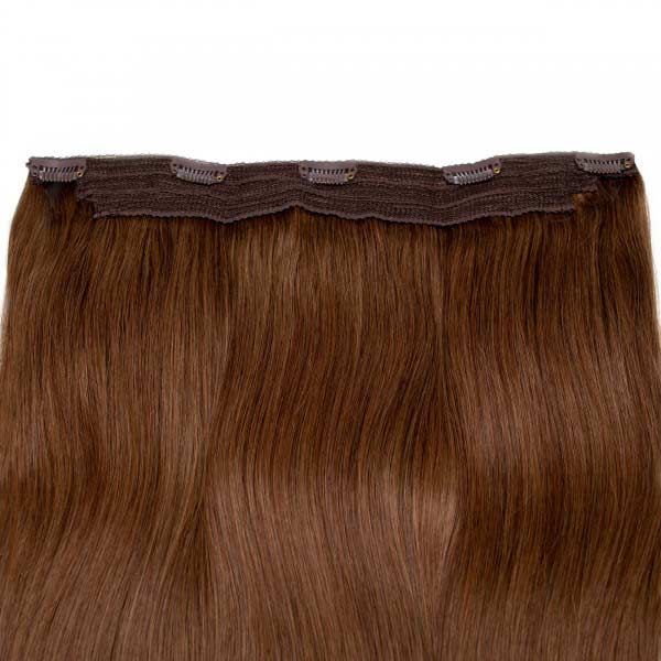 Seamless1 Mocha Clip In 1 Piece Remy Hair 55cm