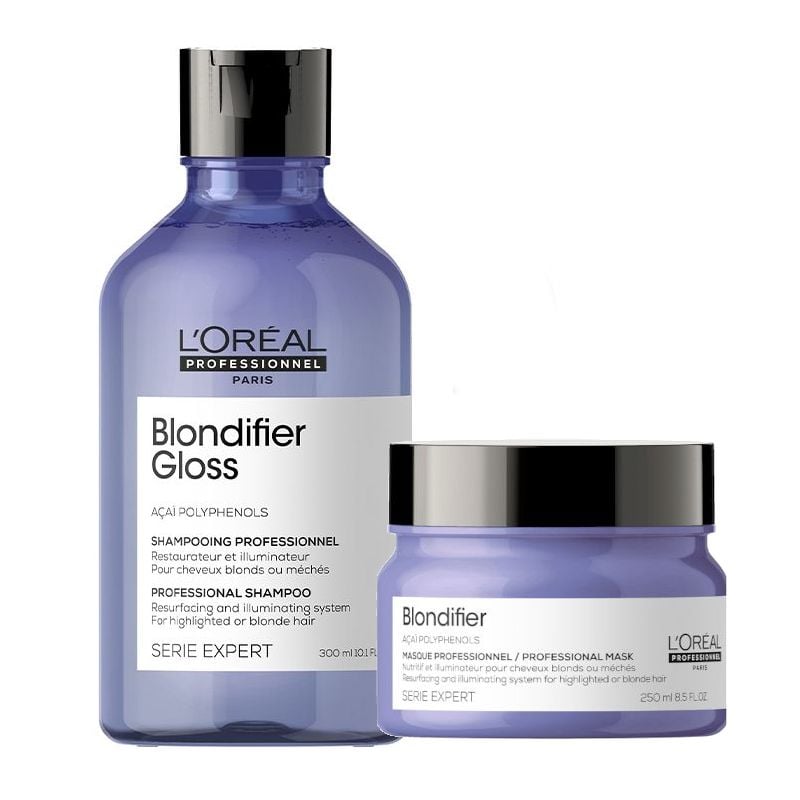 L’Oreal Professionnel Serie Expert Blondifier Duo Set (Gloss Shampoo 300ml + Mask 250ml)