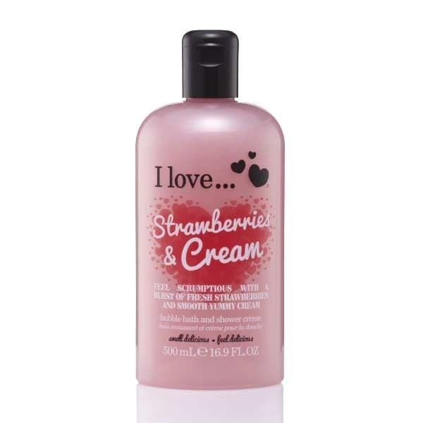 I Love Originals Strawberrιes & Cream Bubble Bath 500ml