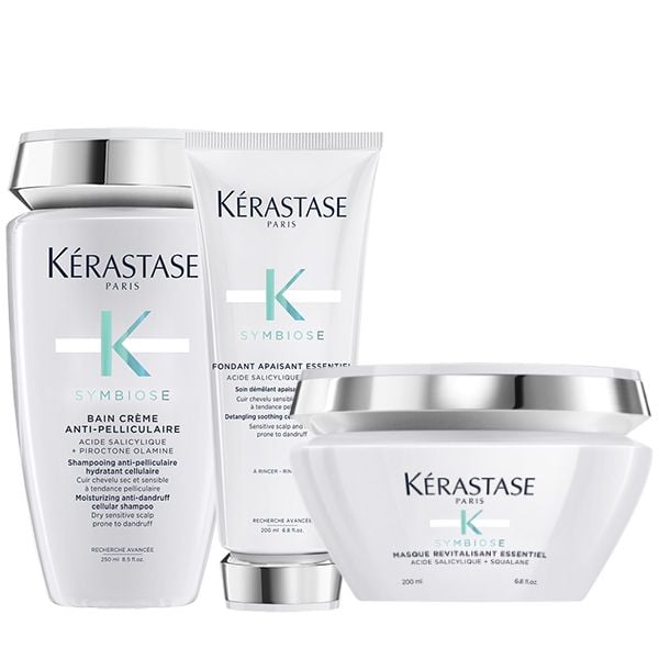 Kérastase Symbiose Anti-Pelliculair Set (Bain Crème Shampoo 250ml, Apaisant Conditioner 200ml, Masque Revitalisant 200ml)