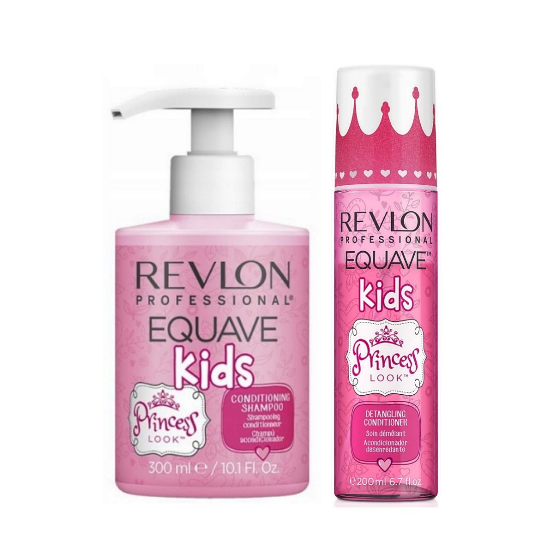 Revlon Professional Equave Kids Princess Look Detangling Conditioner 200ml & Shampoo 300ml Set