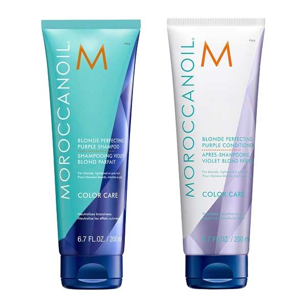 Moroccanoil Blonde Perfecting Set (Shampoo 200ml, Conditioner 200ml)