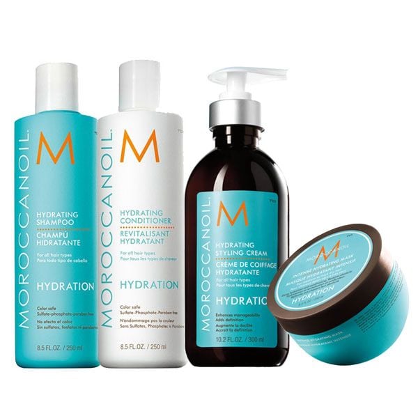 Moroccanoil Hydration premium Collection (Shampoo 250ml, Conditioner 250ml, Mask 250ml, Cream 300ml)