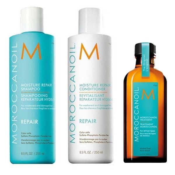 Moroccanoil Pack3 Moisture Repair Shampoo 250ml Conditioner 250ml Oil Treatment 100ml