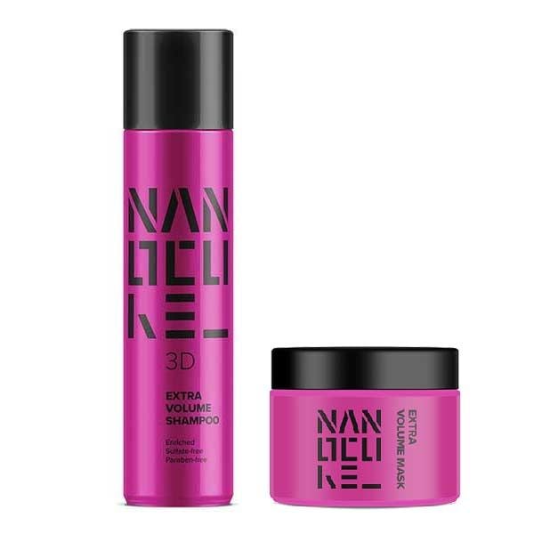 Keratin Nanocure® 3D Extra Volume Set (Shampoo 500ml, Mask 250ml)