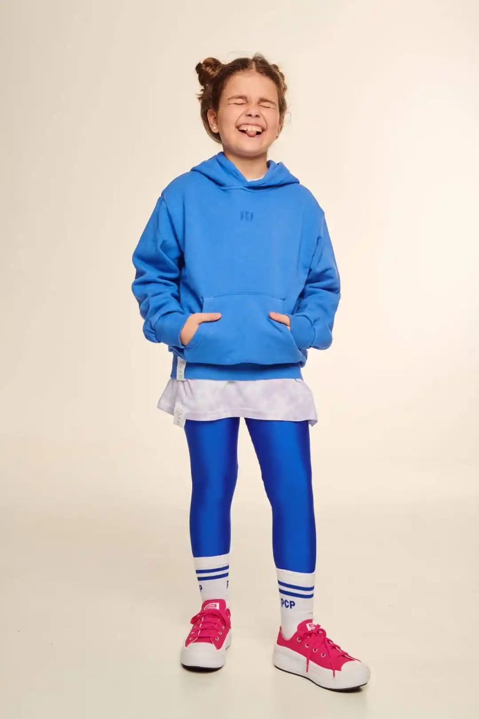 PCP Clothing Kiddo Jacqueline Shiny Blue Leggings