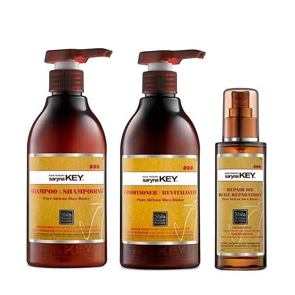 Saryna Key Damage Repair Set (Shampoo 300ml, Conditioner 300ml, Oil 105ml)