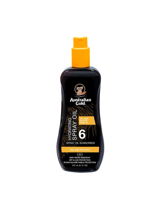 Australian Gold SPF 6 Spray Oil Sunscreen with Carrot 237ml
