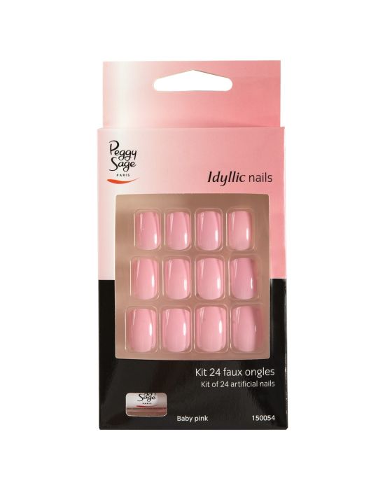 Peggy Sage Set 24 artificial nails Idyllic nail - baby pink