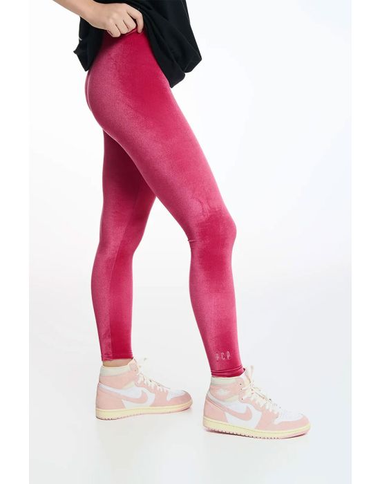 PCP Clothing Teddy Velvet Smooth Warm Pink Leggings