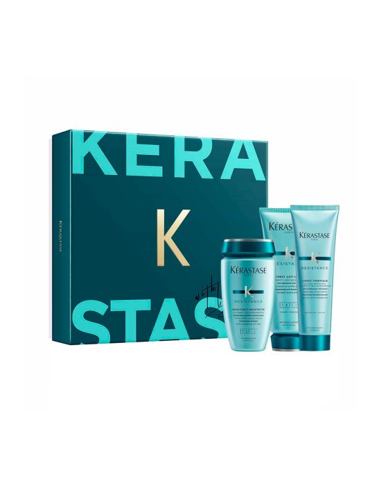Kerastase Resistance -  Limited Edition Σετ Περιποίησης για Ταλαιπωρημένα Μαλλιά (Bain Force Architecte 250ml + Ciment Anti-Usure 200ml + Ciment Thermique 150ml)