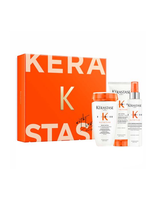 Kerastase Nutritive - Limited Edition Σετ Περιποίησης για Ξηρά Μαλλιά με Λεπτή Τρίχα (Bain Satin Shampoo 250ml, Lait Vital Conditioner 200ml, Lotion Thermique Subliminatrice 150ml)