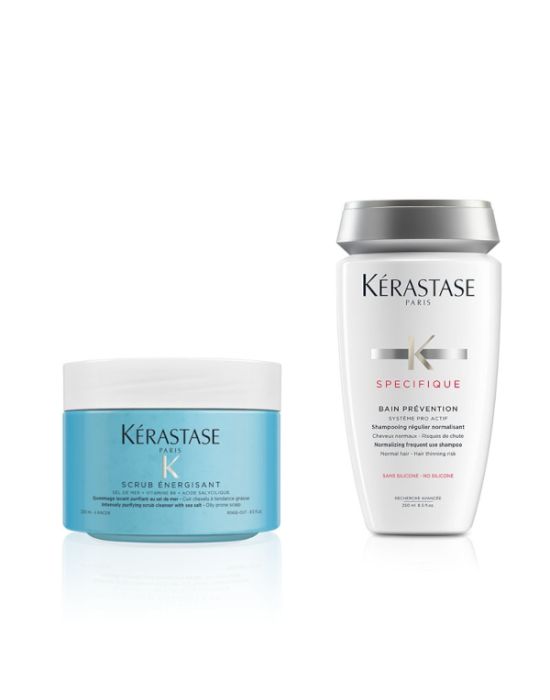Kérastase Hair Spa at Home - Σετ Κατά της Τριχόπτωσης & Πιτυρίδας (Fusio Scrub Energisant 250ml, Specifique Bain Prevention 250ml)