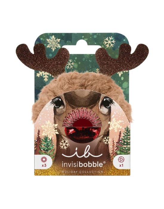 Invisibobble Holiday Mood Red Nose Reindeer Set (4 τμχ)