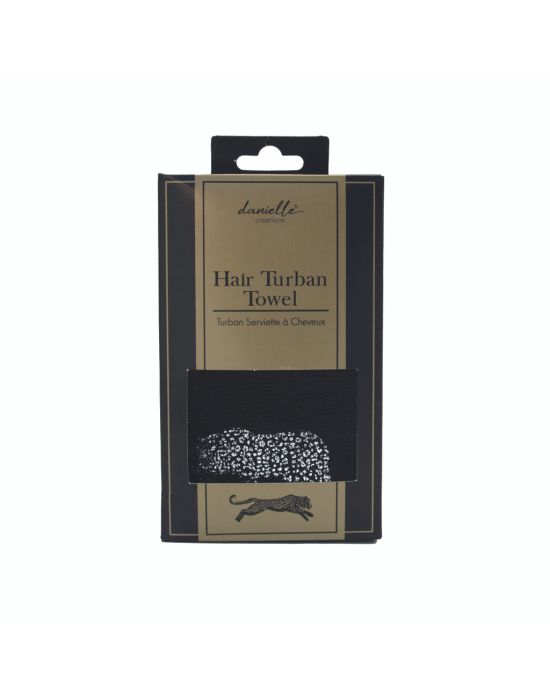 Danielle Creations Black Leopard Hair Turban - By Upper Canada