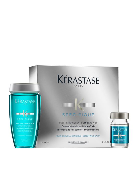 Kerastase Specifique Bain Dermocalm Vital Σαμπουάν για το Ευαίσθητο Τριχωτό 250 ml & Kerastase Specifique Cure Apaisante Θεραπεία κατά των ερεθισμών 12x6 ml