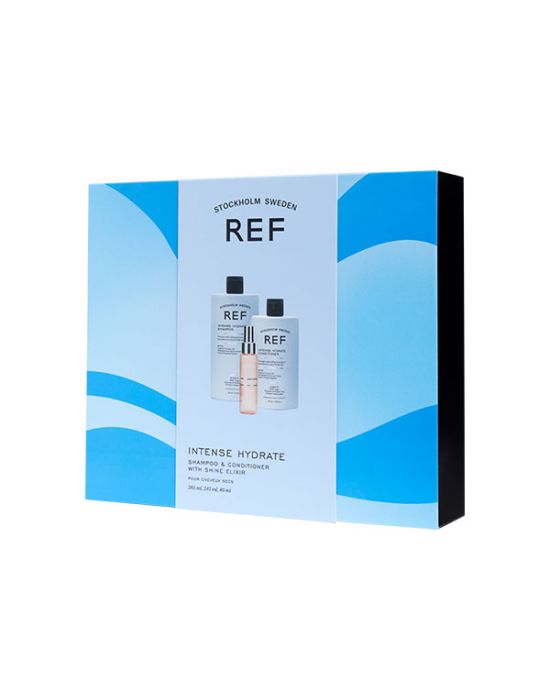 Ref Stockholm Intense Hydrate Gift Box (Shampoo 285ml, Conditioner 245ml, Shine Elixir 80ml)