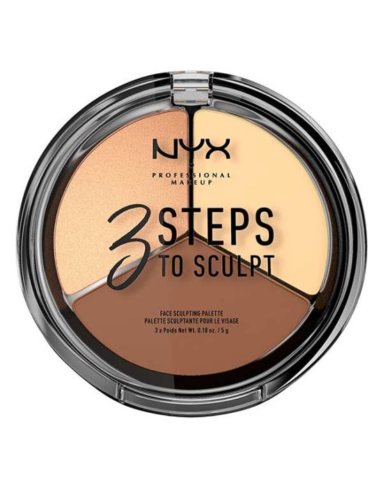 Nyx 3 Steps to Sculpt Face Sculpting Palette 02 Light 160gr