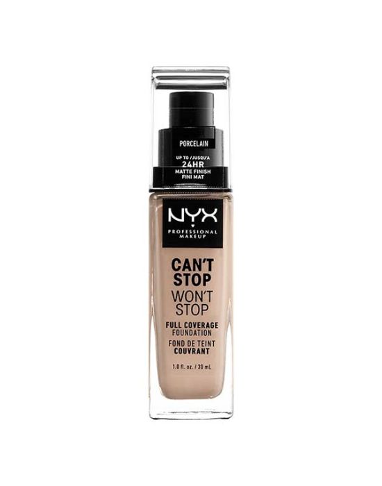 Nyx Can't Stop Won't Stop Full Coverage Foundation 3 Porcelain 30ml