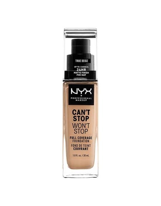 Nyx Can't Stop Won't Stop Full Coverage Foundation 8 True Beige 30ml
