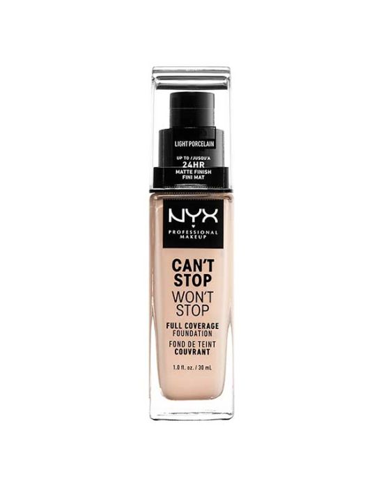 Nyx Can't Stop Won't Stop Full Coverage Foundation 1.3 Light Porcelain 30ml
