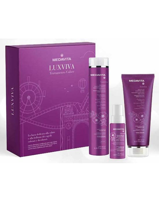 Medavita Luxviva Lovers Xmas Special Edition Kit (Shampoo 250ml, Mask 150ml, Spray 50ml)