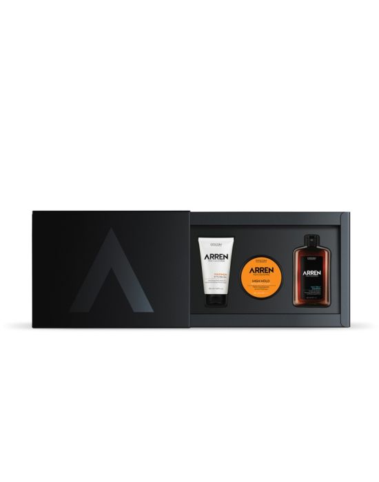 Farcom Arren Grooming Gift Box Styling Gel 150ml, Molding Clay 100ml & Multiply Shampoo 400ml