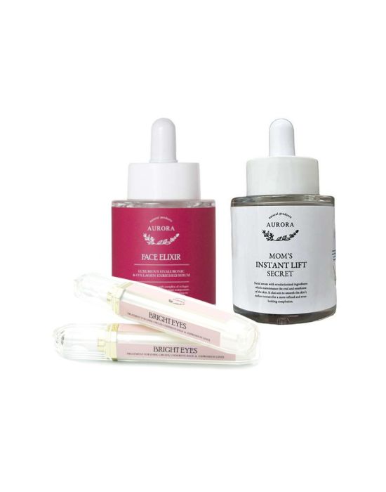 Aurora Natural Products Mom’ s Instant Lift Secret Serum 30ml &  Face Elixir 30ml & Bright Eyes Serum 20ml