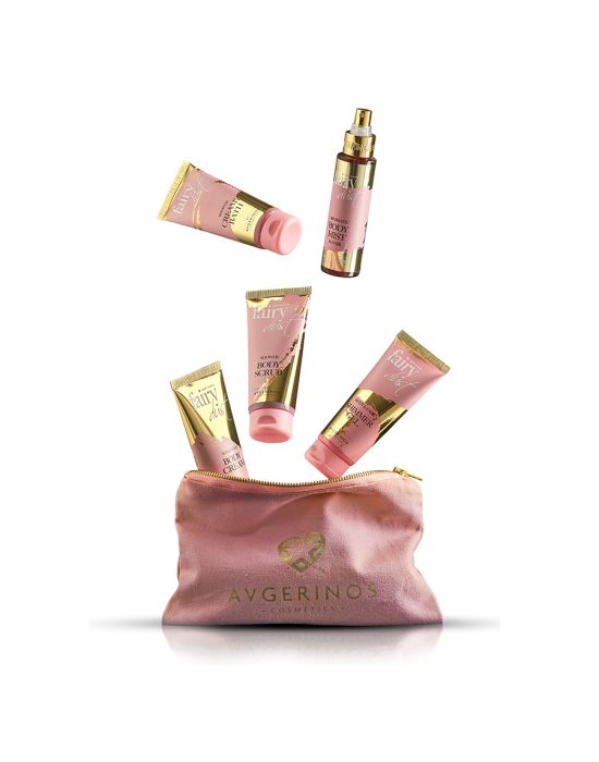 Avgerinos Cosmetics Fairy Dust Gift Bag (Mist 100ml, Shimmering Gel 100ml, Shower Scrub 100ml, Creamy Bath 100ml, Body Cream 100ml)