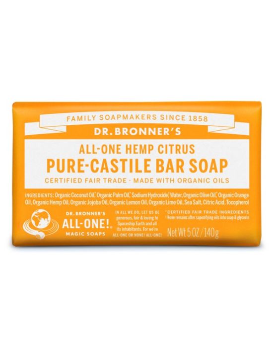 Dr Bronner's - Citrus Pure Castile bar Soap