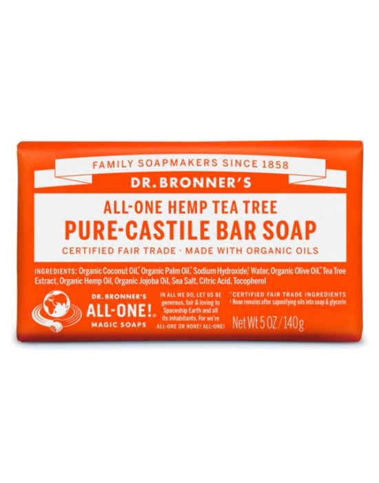 Dr Bronner's - Tea Tree Pure Castile bar Soap 