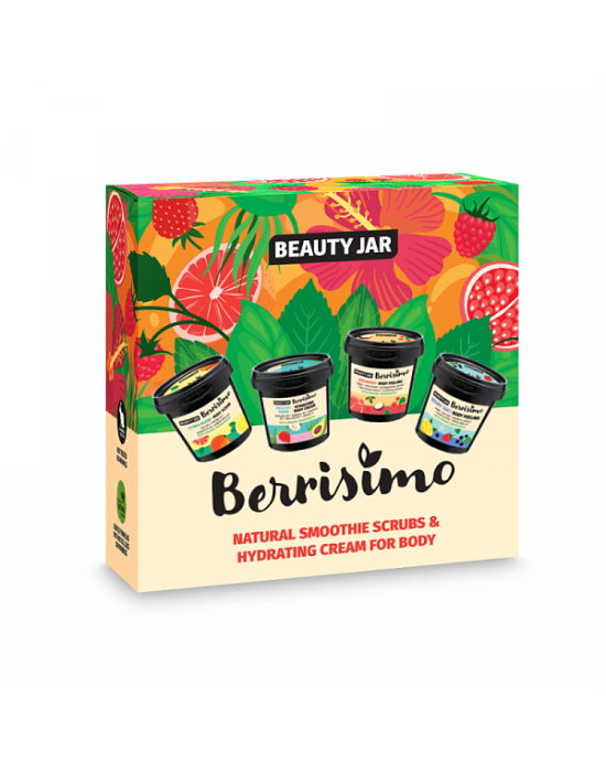 Beauty Jar Berrisimo Hydrating Body Care Gift Set (Body scrub 200g, Body Scrub, 200g, Body Scrub, 160g, Body Cream 155ml)