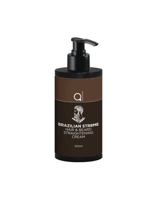 Qure Brazilian STR8ME Hair & Beard Straightening Cream (Ισιωτική Κρέμα για Μαλλιά και Γένια) 300ml