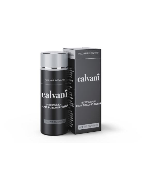 Calvani Hair Building Fibers Σκόνη Πύκνωσης Black (Μαύρο) 28gr