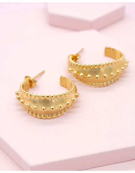 LifeLikes Dot Lover Gold Earrings