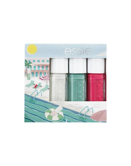 Essie Mini Gift Set 3 (No.3 Marshmallow 5 ml, No.99 Mint Candy Apple 5 ml,No.72 Peach Daiquiri 5ml)