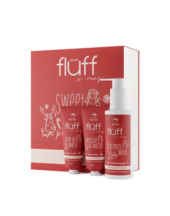Fluff Face Care Set Sweet Dreams Limited Edition (Face Mask 30ml, Face Cleansing Gel 100ml, Face Cream 30ml)