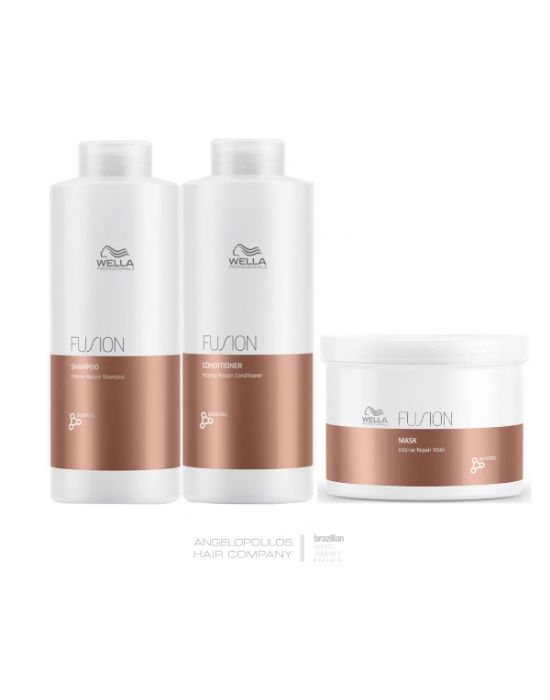 Wella Professionals Fusion Set (Shampoo 1000ml+ Conditioner 1000ml+Mask 500ml)