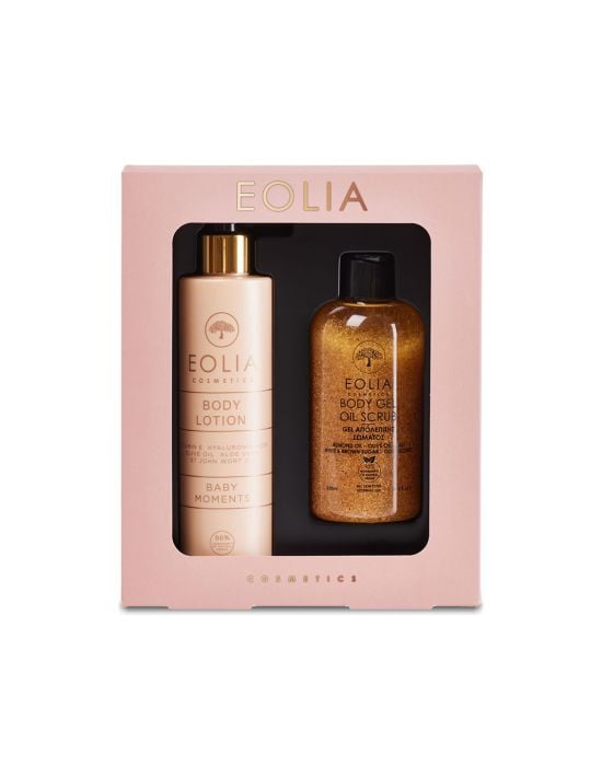 Eolia Cosmetics Gift Box Body Lotion Baby Moments & Body Gel Oil Scrub Gold Orchid