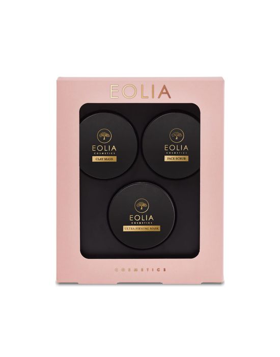 Eolia Cosmetics Gift Box Face Masks Age Defying (ultra Firming Mask, Face Scrub , Deep Cleansing Clay Mask)